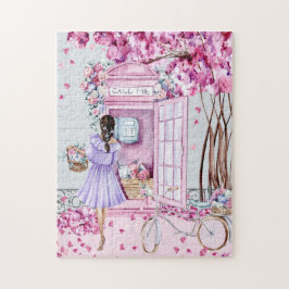Puzzle Pink Floral Phone Booth