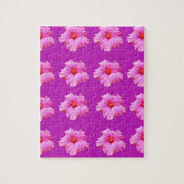 Puzzle Pink_Hibiscus_Pattern,_ (Vertical)