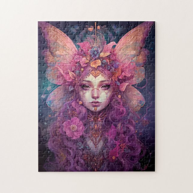 Puzzle Pink Purple Fairy Queen Fantasy Art (Vertical)