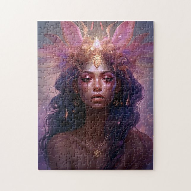 Puzzle Pink Purple Fairy Queen Fantasy Art (Vertical)