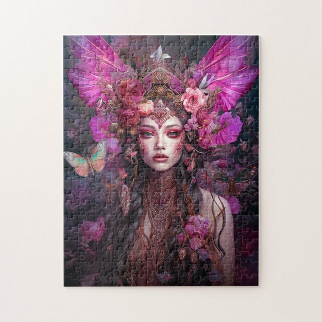 Puzzle Pink Purple Fairy Queen Fantasy Art (Vertical)