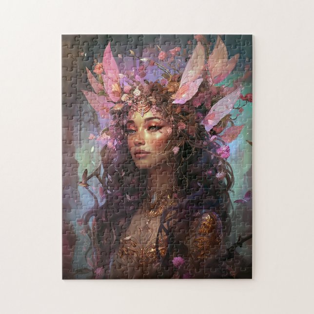 Puzzle Pink Purple Fairy Queen Fantasy Art (Vertical)