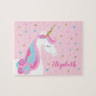 Puzzle Pink, Purpurina mágico de unicornio arcoiris