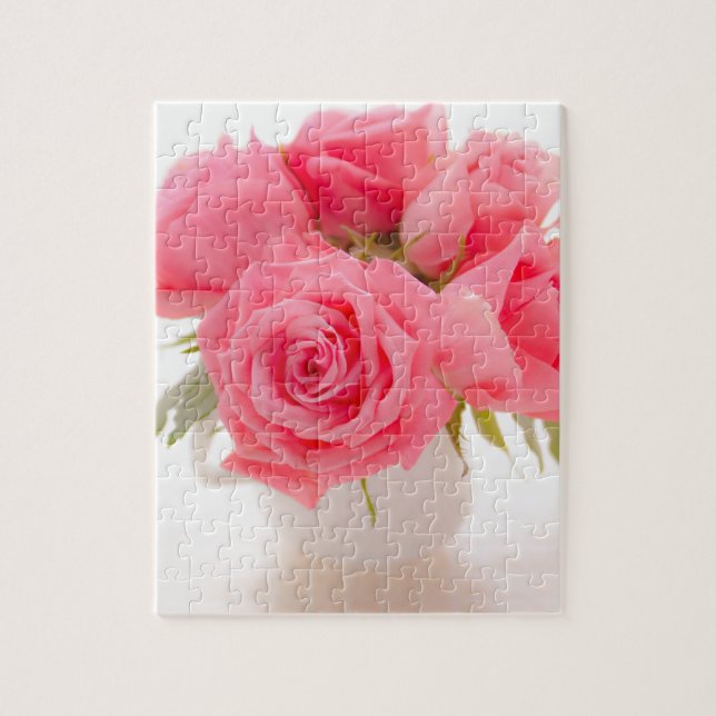 Puzzle Pink roses | mothersday | birthday | (Vertical)
