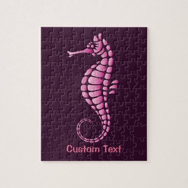 Puzzle Pink Seahorse (Vertical)