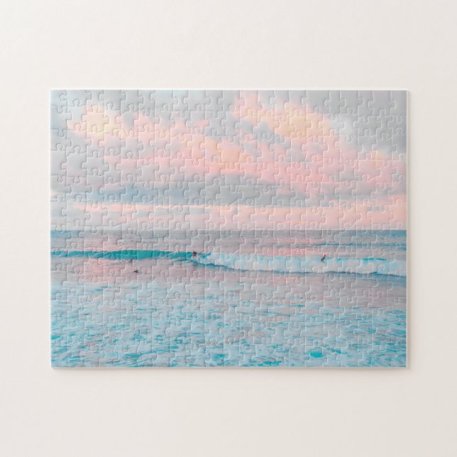 Puzzle Pink Sunset and Ocean (Horizontal)