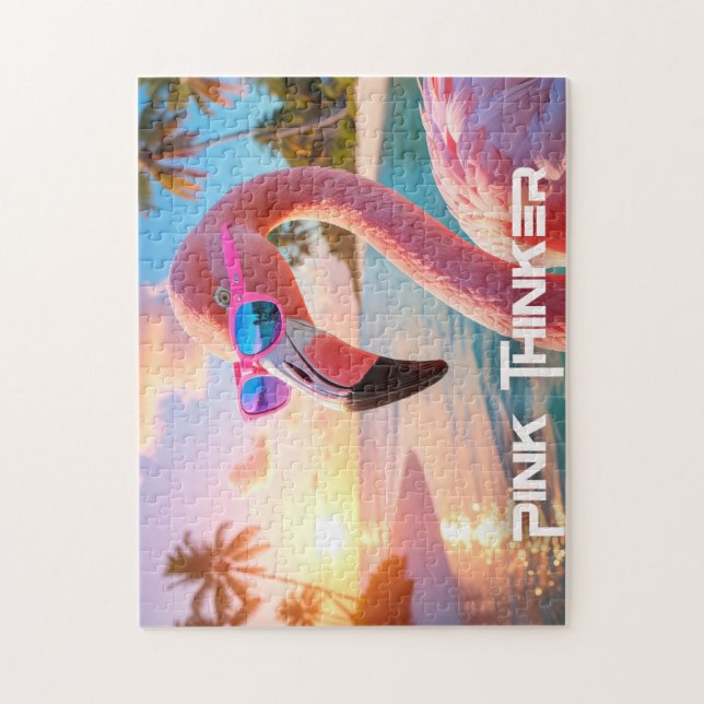 Puzzle PINK THINKER - Flamingo PINK (Vertical)
