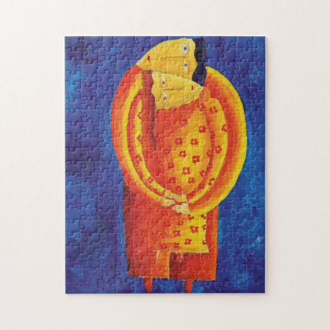 Puzzle Pintado acrílico de arte contemporáneo (Vertical)