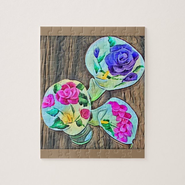 Puzzle Pintado de acrílico de Lilys feliz (Vertical)