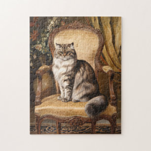 Puzzle Pintado de estilo antiguo de gato persa real