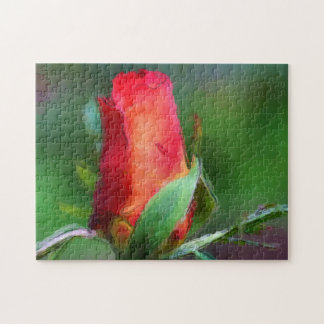 Puzzle Pintado de fotos de color de agua de flores rosebu