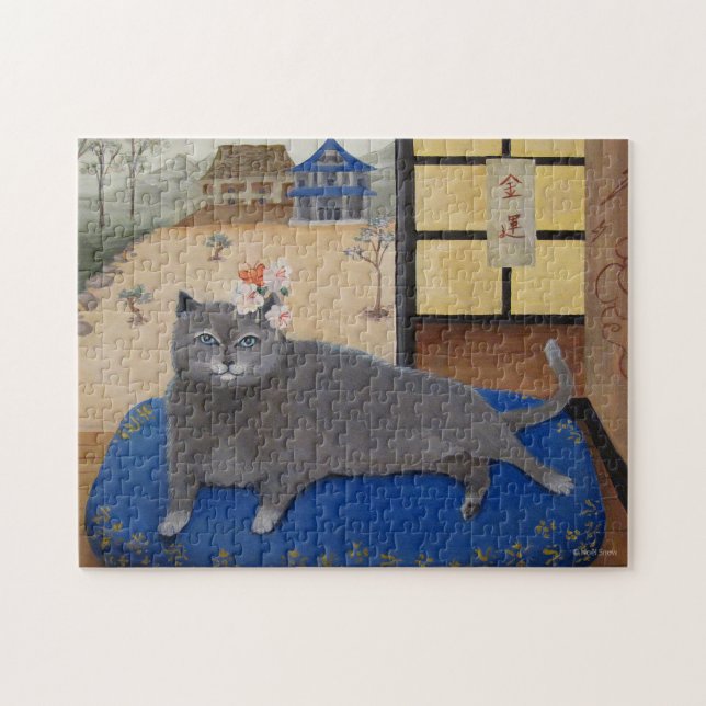 Puzzle Pintado de gato en Japón (Horizontal)