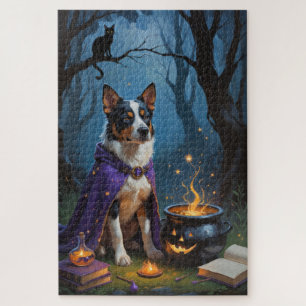 Puzzle Pintado de Halloween de ganado australiano