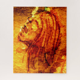 Puzzle Pintado de las acuarelas de la tristeza de la salu