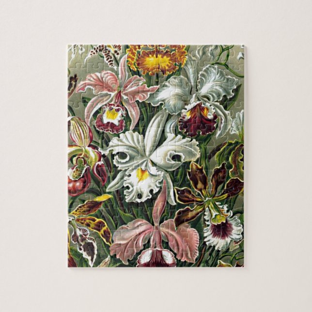 Puzzle Pintado de las flores de orquídeas amarillas amari (Vertical)