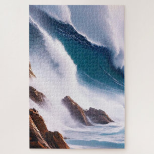 Puzzle Pintado de majestuosas olas oceánicas