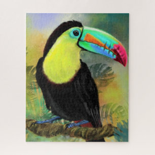 Puzzle Pintado de pájaro toco tropical exótico