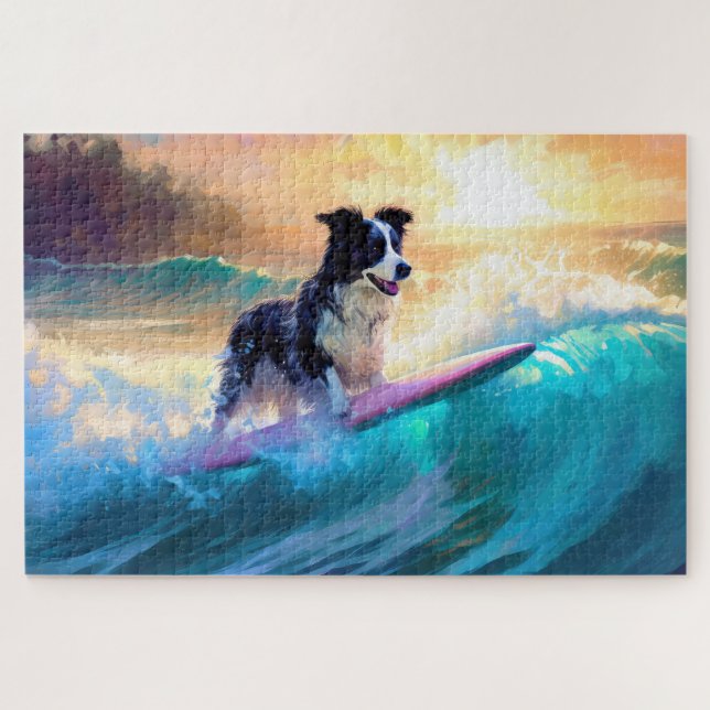 Puzzle Pintado de surf en la playa de Collie (Horizontal)