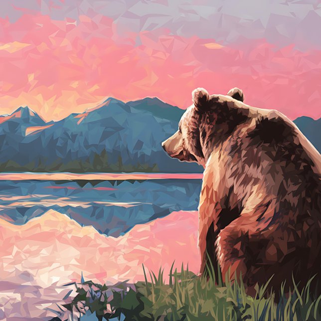 Puzzle Pintado del lago Grizzly Bear (Subido por el creador)