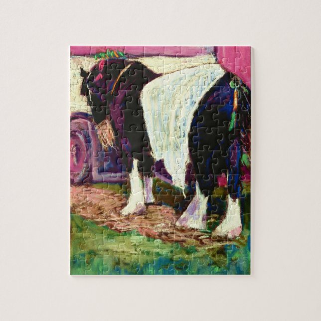 Puzzle Pintado suave de pastel del Bella Artes 'Caballo d (Vertical)
