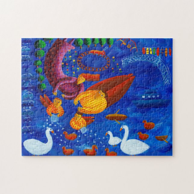 Puzzle Pintando a los patos (Horizontal)