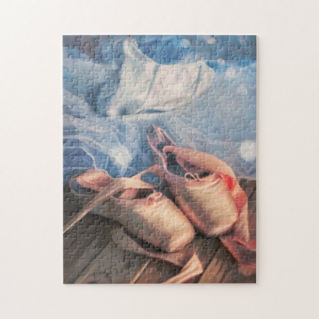 Puzzle Pintando zapatos de ballet y jersey (Vertical)