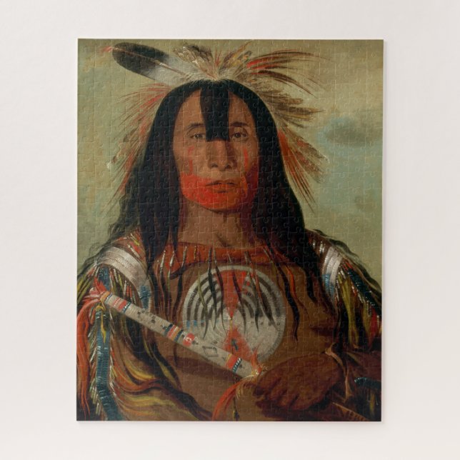 PUZZLE PINTAR A GEORGE CATLIN BUFFALO BULL DE GRASA (Vertical)