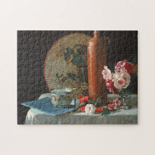 Puzzle Pintar la vida con fans y rosas