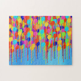 Puzzle Pintar las gotas en tonos azules