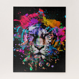 Puzzle Pintar tigre salpicado