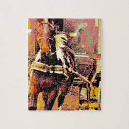 Puzzle Pinto Amish Horse 8-Bit Art