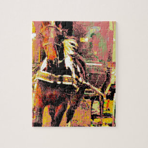 Puzzle Pinto Amish Horse 8-Bit Art