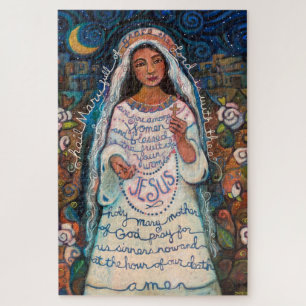 Puzzle Pintor contemplativo de la oración de Hail Mary