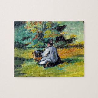 Puzzle Pintor en el trabajo de Paul Cezanne, Bella Artes