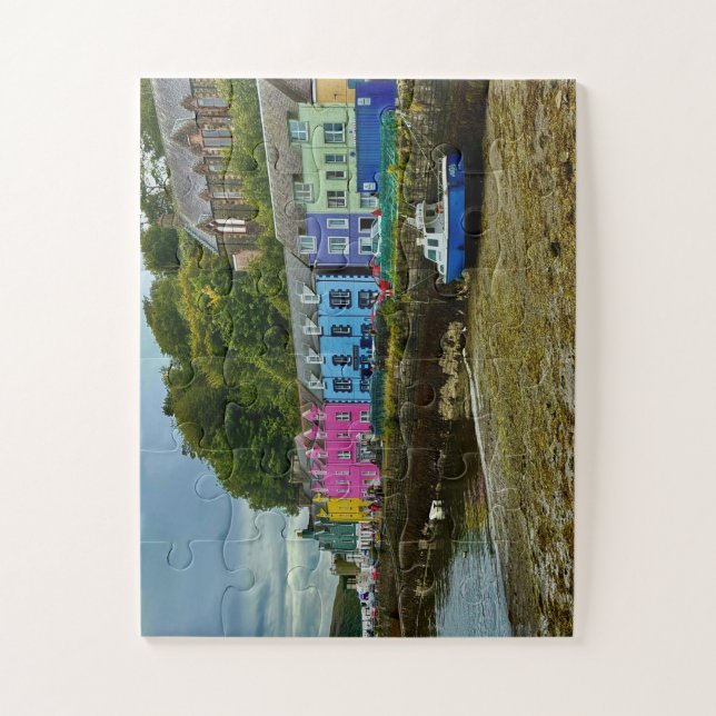 Puzzle Pintoresco puerto de Portree | Isla de Skye (Vertical)