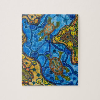 Puzzle Pintura aborigen de las tortugas
