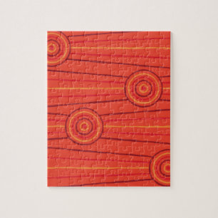 Puzzle Pintura aborigen de líneas y círculos