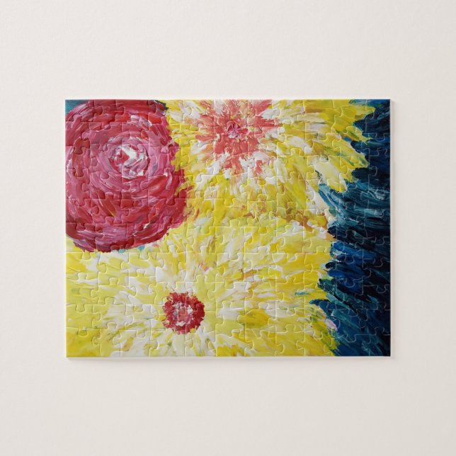 Puzzle Pintura abstracta de flores (Horizontal)