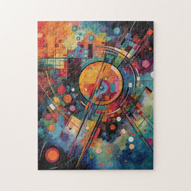 Puzzle Pintura abstracta de galaxia colorida (Vertical)