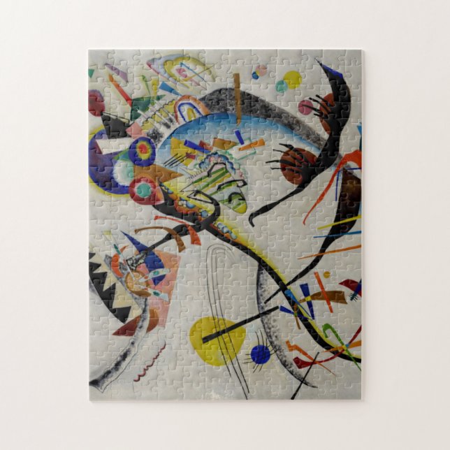 Puzzle Pintura abstracta del segmento azul de Kandinsky (Vertical)