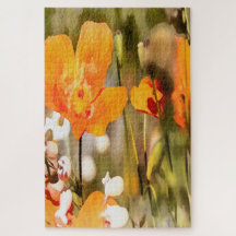 Pintura acrílica de la adormidera del Naranja Dora