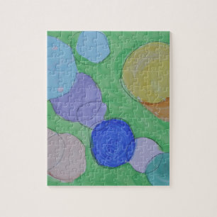 Puzzle Pintura acuarela de círculos coloridos, arte infan