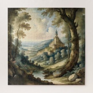 Puzzle Pintura acuarela de paisajes antiguos