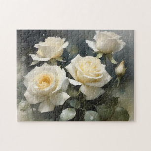 Puzzle pintura acuarela de rocas blancas de bonito