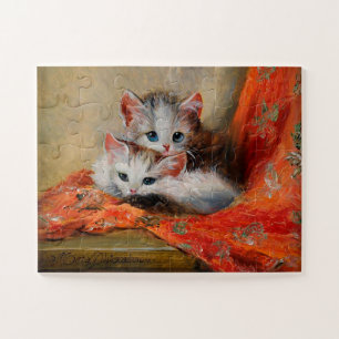Puzzle Pintura al óleo de gato lindo de Meta Plückebaum v