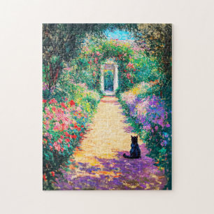 Puzzle Pintura al óleo impresionista de gato en línea de