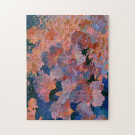 Puzzle Pintura al óleo impresionista floral de rosa y lat