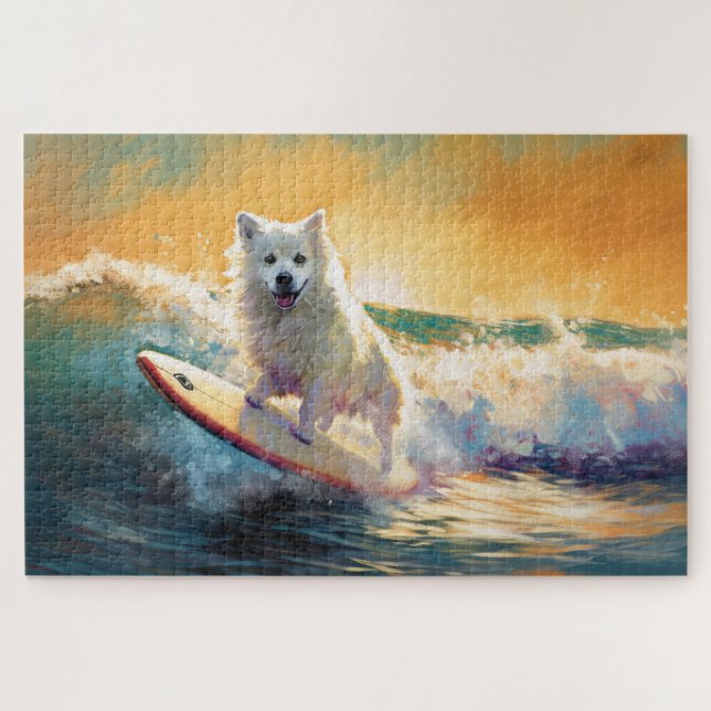 Puzzle Pintura americana de surf en Eskimo Beach (Horizontal)