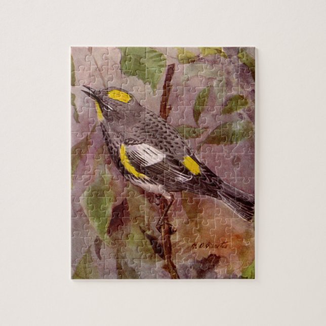Puzzle Pintura Audubon Warbler de Louis Agassiz Fuertes (Vertical)