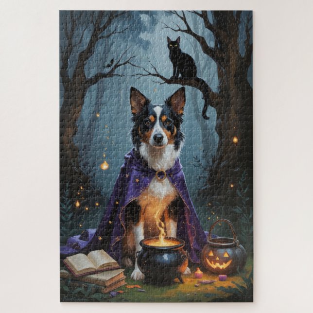 Puzzle Pintura australiana de Halloween con adornos de pe (Vertical)